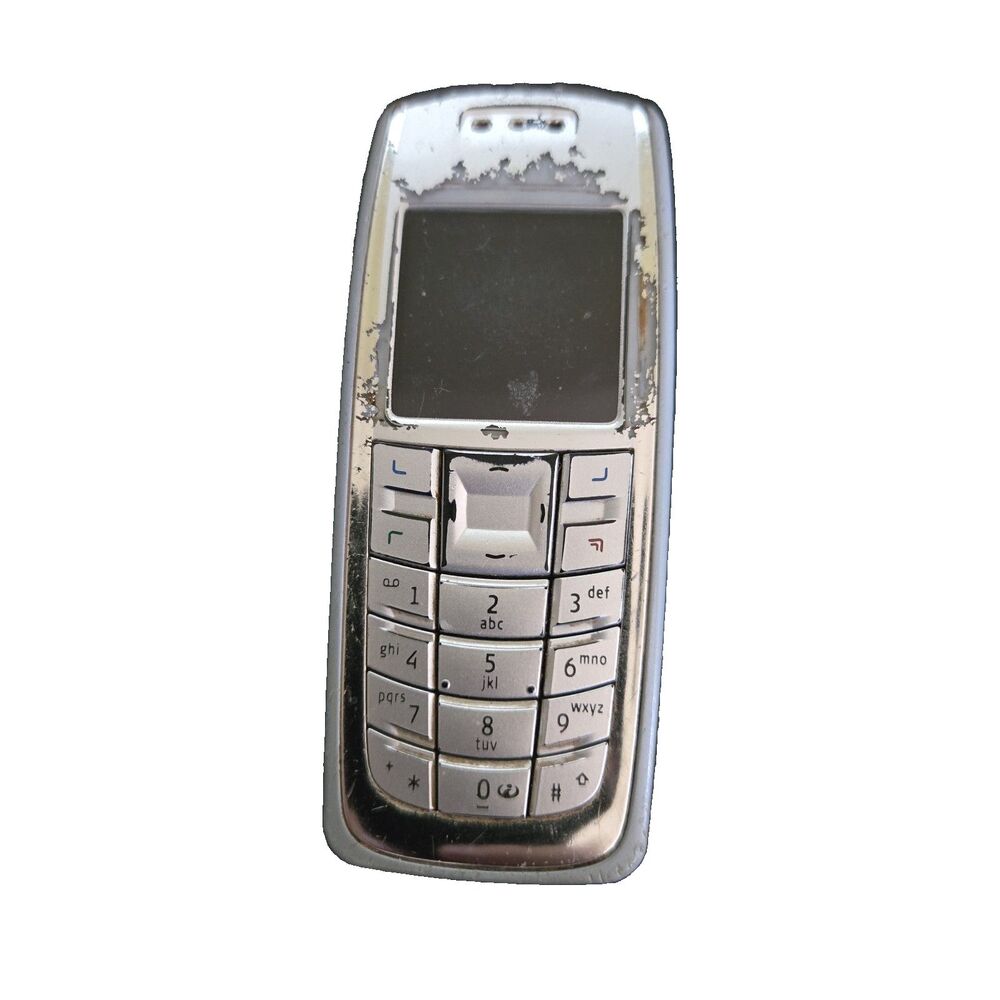 Nokia 3120b Cell Phone Blue Silver Vintage Retro Mobile - For Parts / Untested